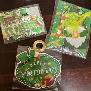Happy St. Patricks Day and Happy Birthday Decor New in Packaging